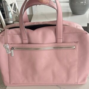 Elegant Pink Leather Handbag